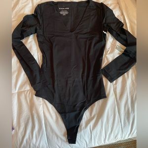 Everlane The Long-Sleeve V-Neck Bodysuit NWT